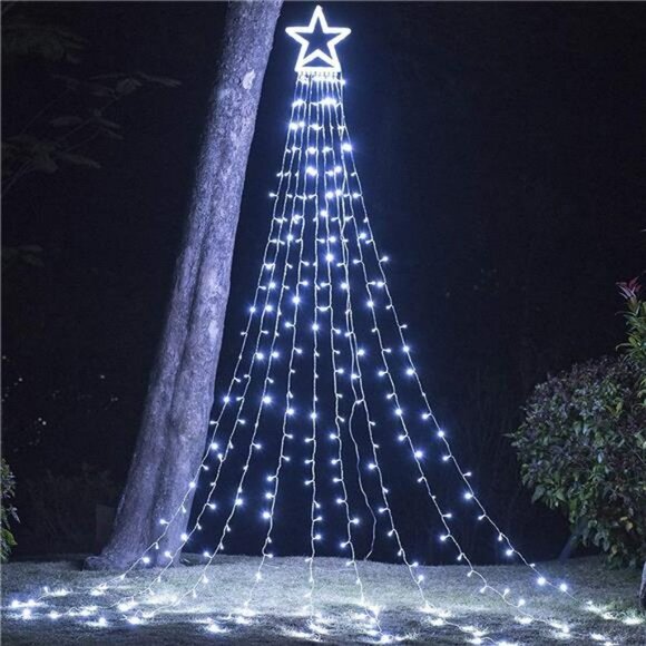 Christmas Decoration Outdoor Star String Lights, 320 LED Christmas Tree Topper L